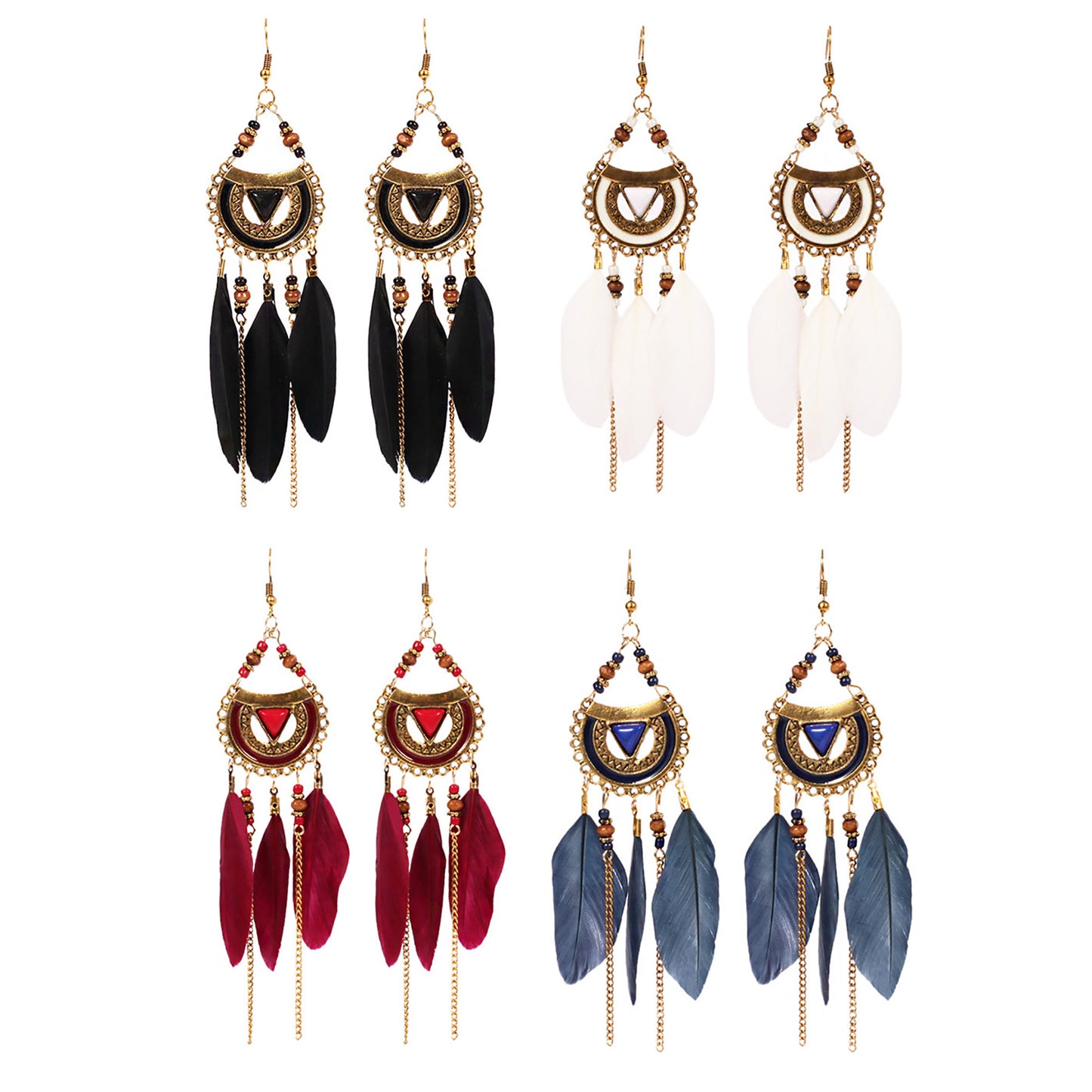 Feather Chain Tassel Earring ER2826-60 (12PC)