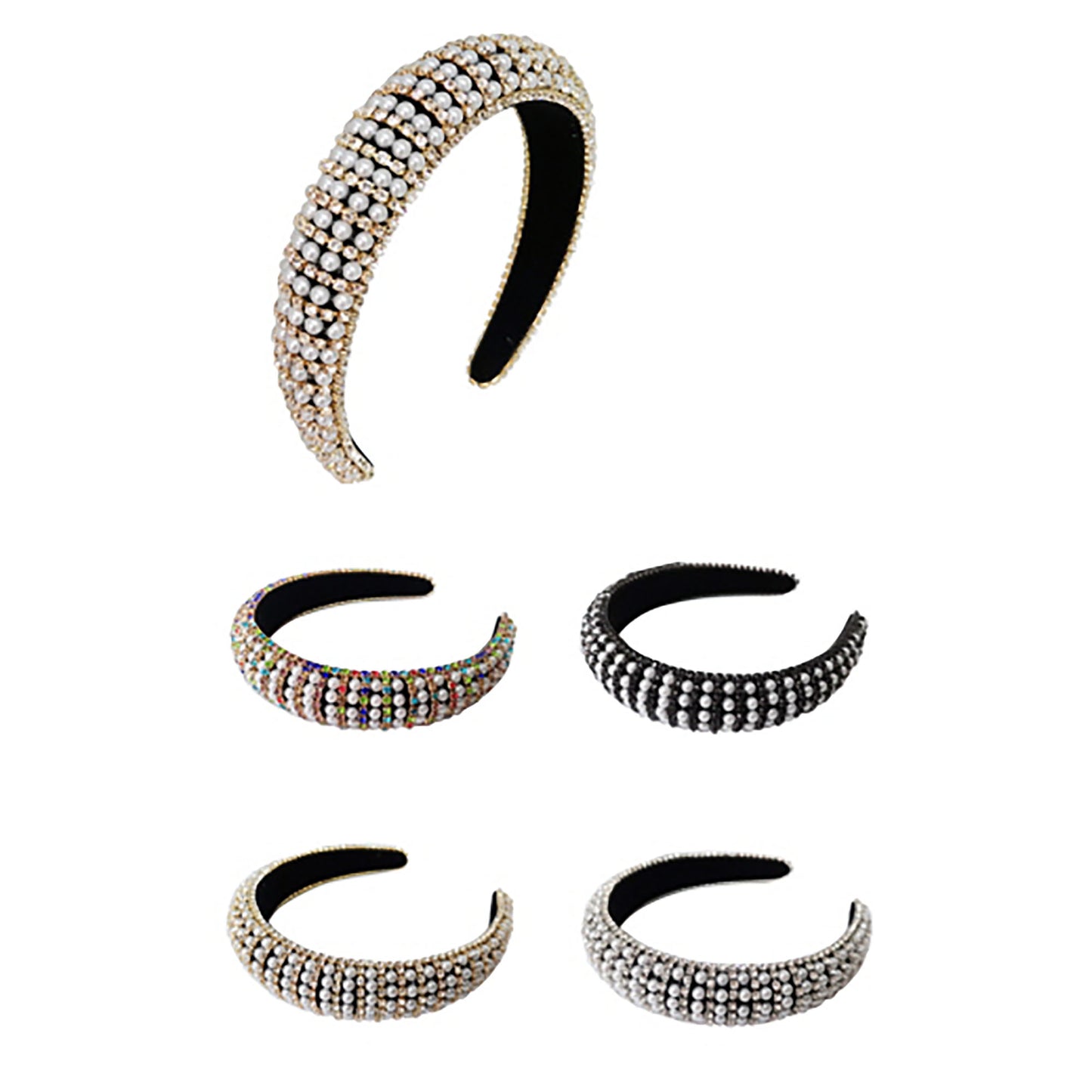 Pearl Decor Headband HB1011-43 (12PC)