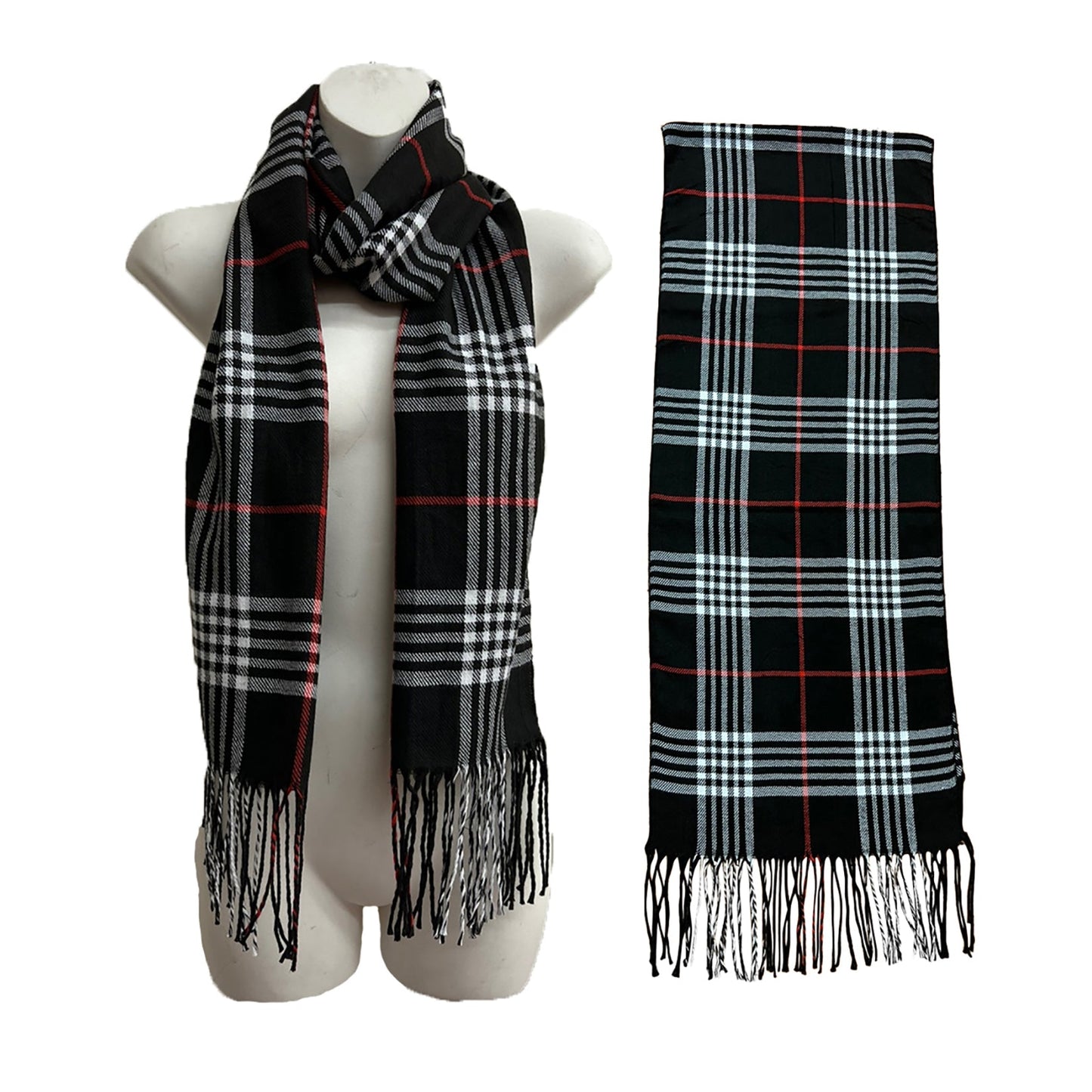 Men's Plaid Pattern Scarves SCF6528. (12PC)