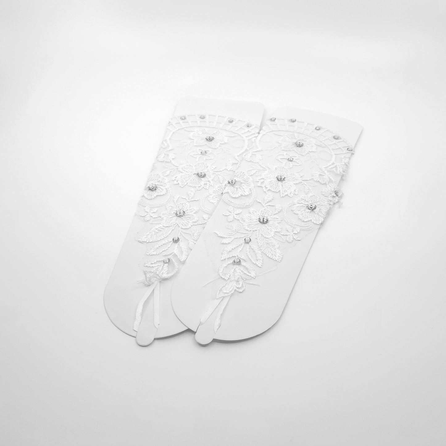 Floral Emboridery Lace Long Gloves WG215 (3pc)