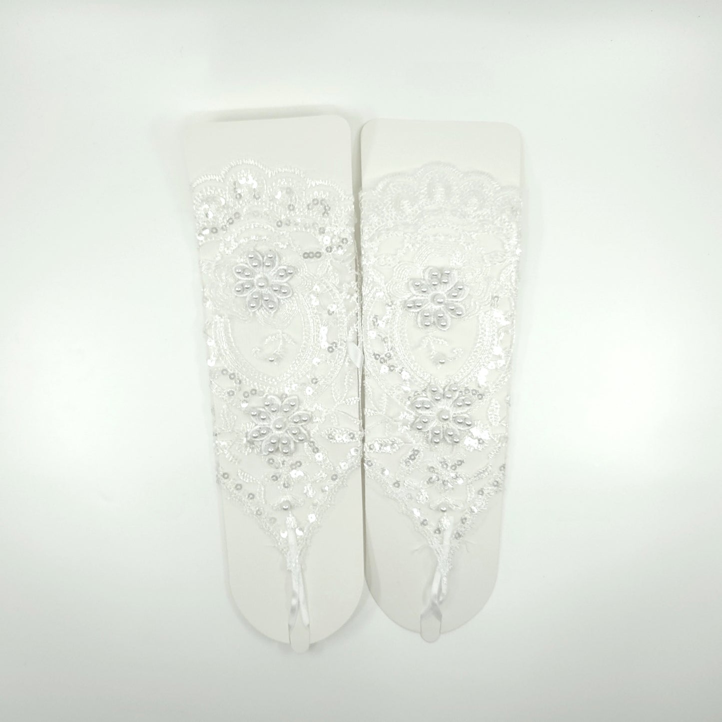 Floral Emboridery Lace Long Gloves WG225 (3pc)