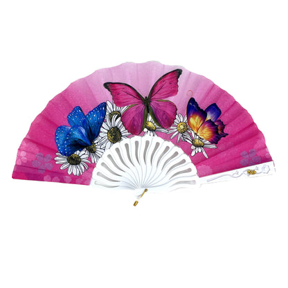 Butterfly Daisy Ombre Folding Hand Fan FN0373. (12PC)