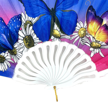 Butterfly Daisy Ombre Folding Hand Fan FN0373. (12PC)