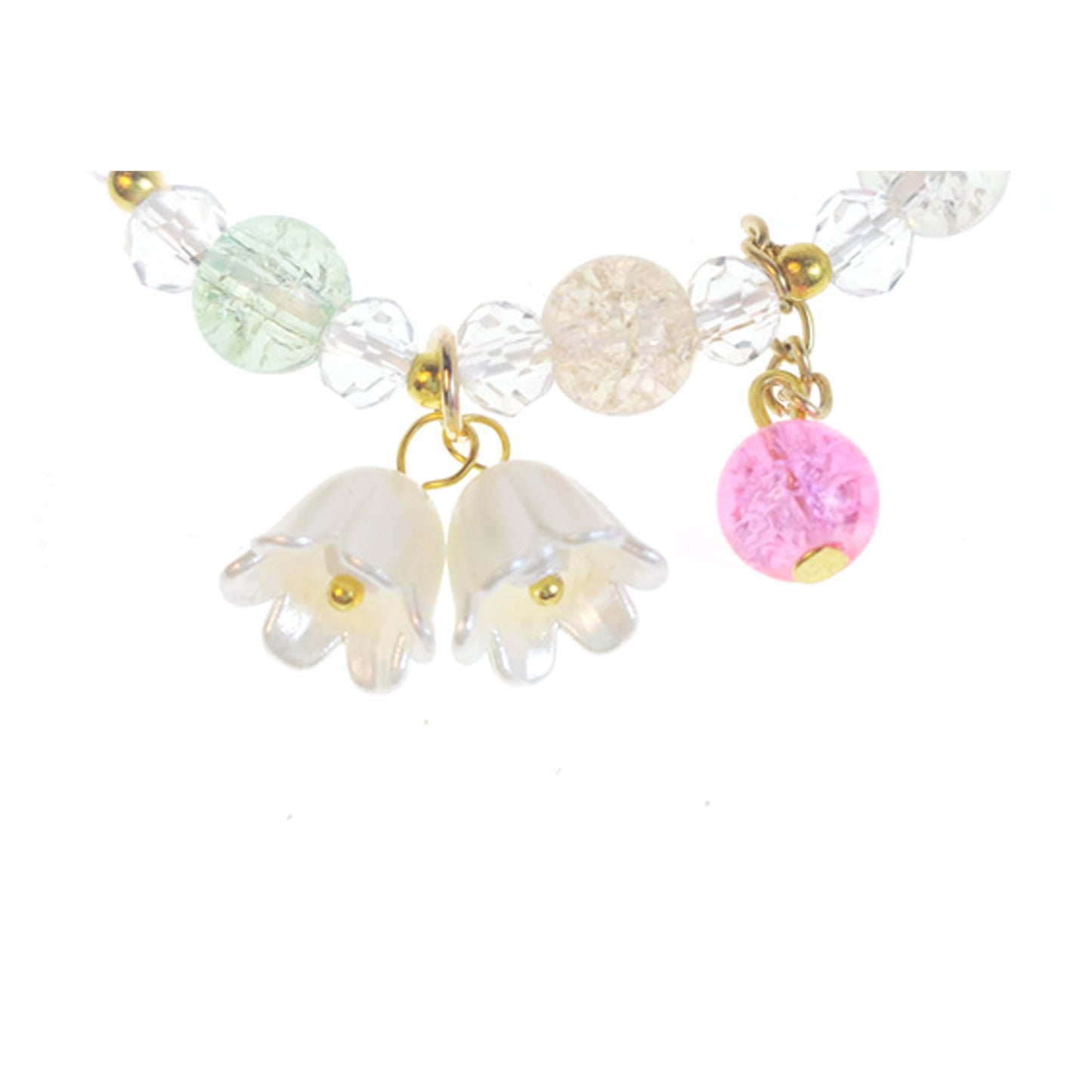 Crystal Flower Charm Bracelet BR1128-24 (12PC)
