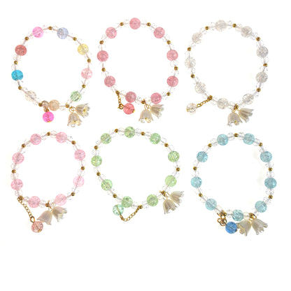 Crystal Flower Charm Bracelet BR1128-24 (12PC)