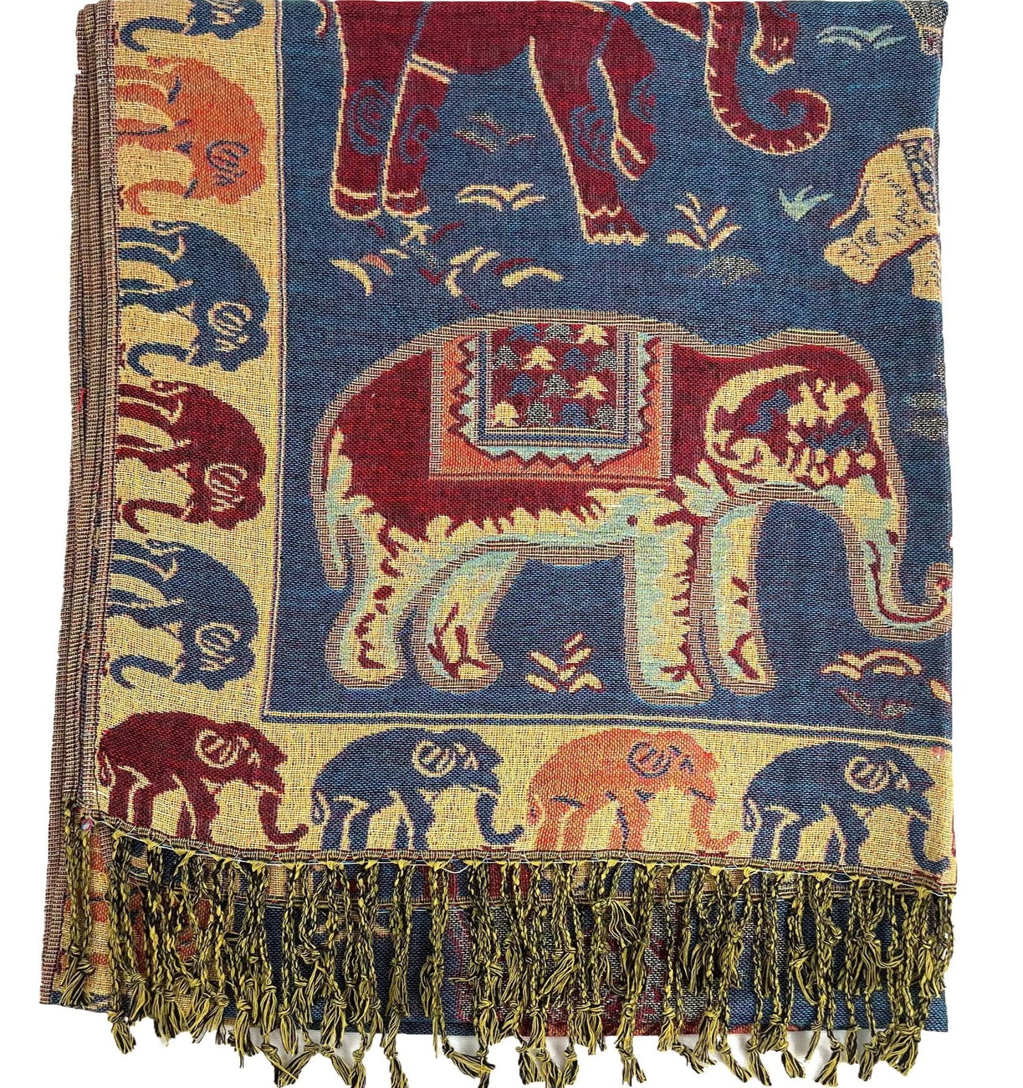 Metallic Pashmina Elephant Pattern GM35 (12PC)