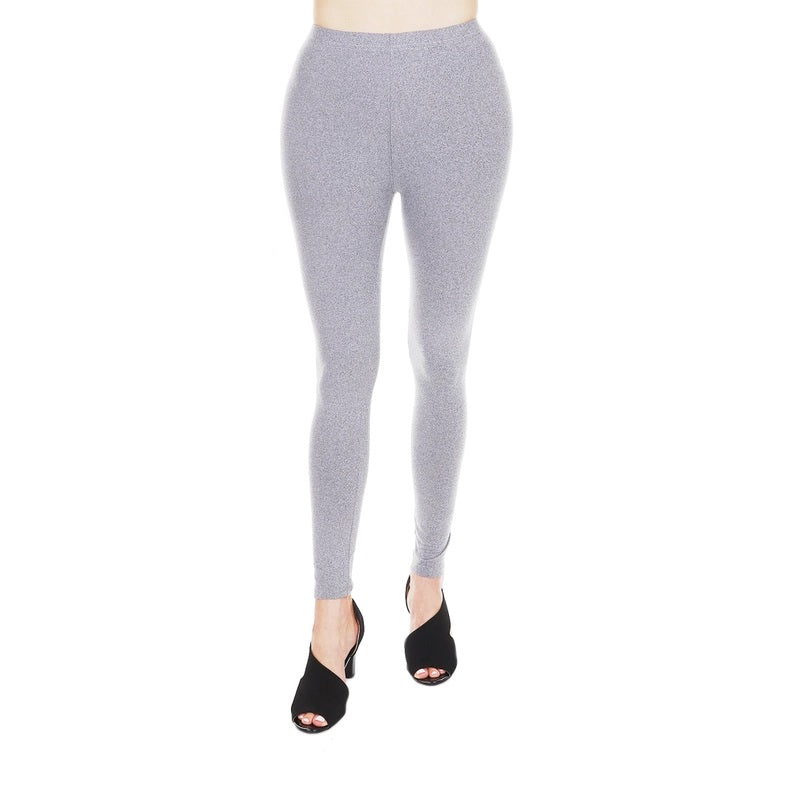Elasticized Waistband Grey Leggings LGR4 (6PC)