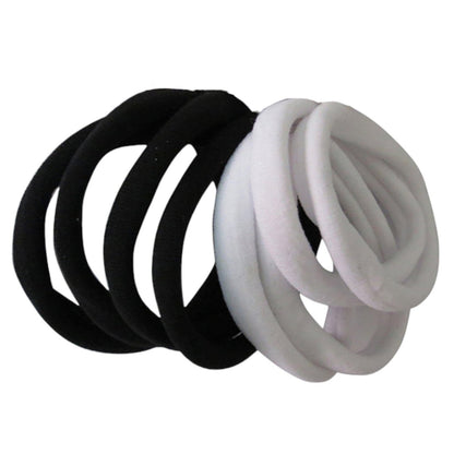 8.5CM Black White Mix Hair Tie RB8BW (12PC)