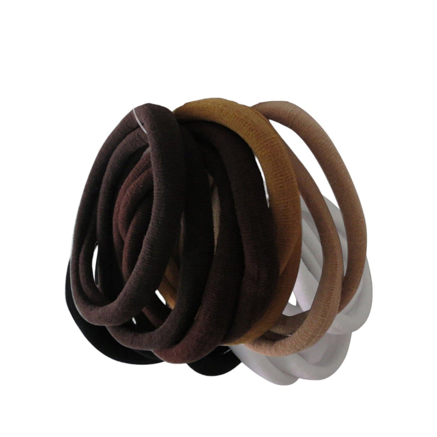 8.5CM BROWN MIX HAIR TIE RB8BR (12PC)