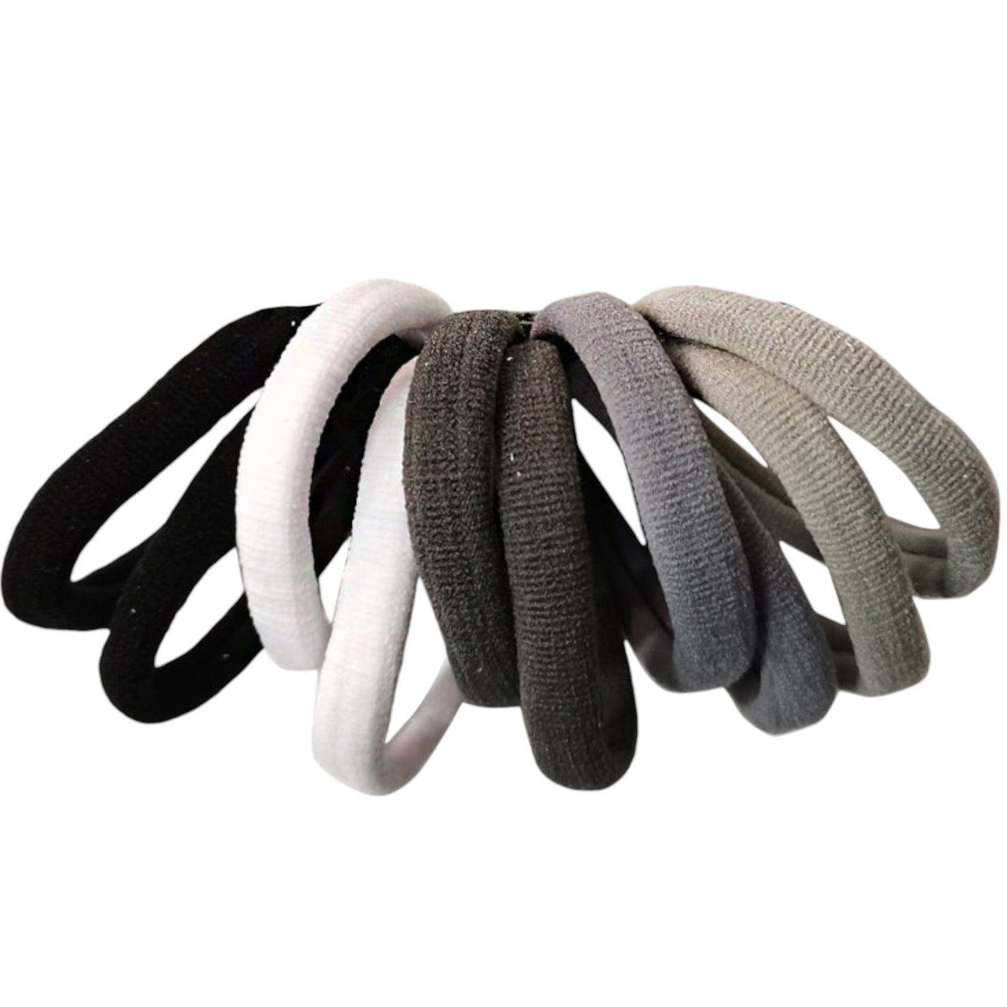 5.5CM Grey Mix Hair Tie RB10GR (12PC)