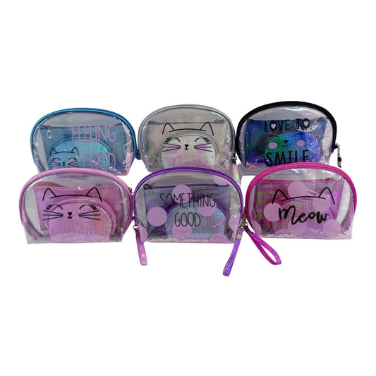 Clear Cat Meow Pouch Set MK4226-8 (12SET)