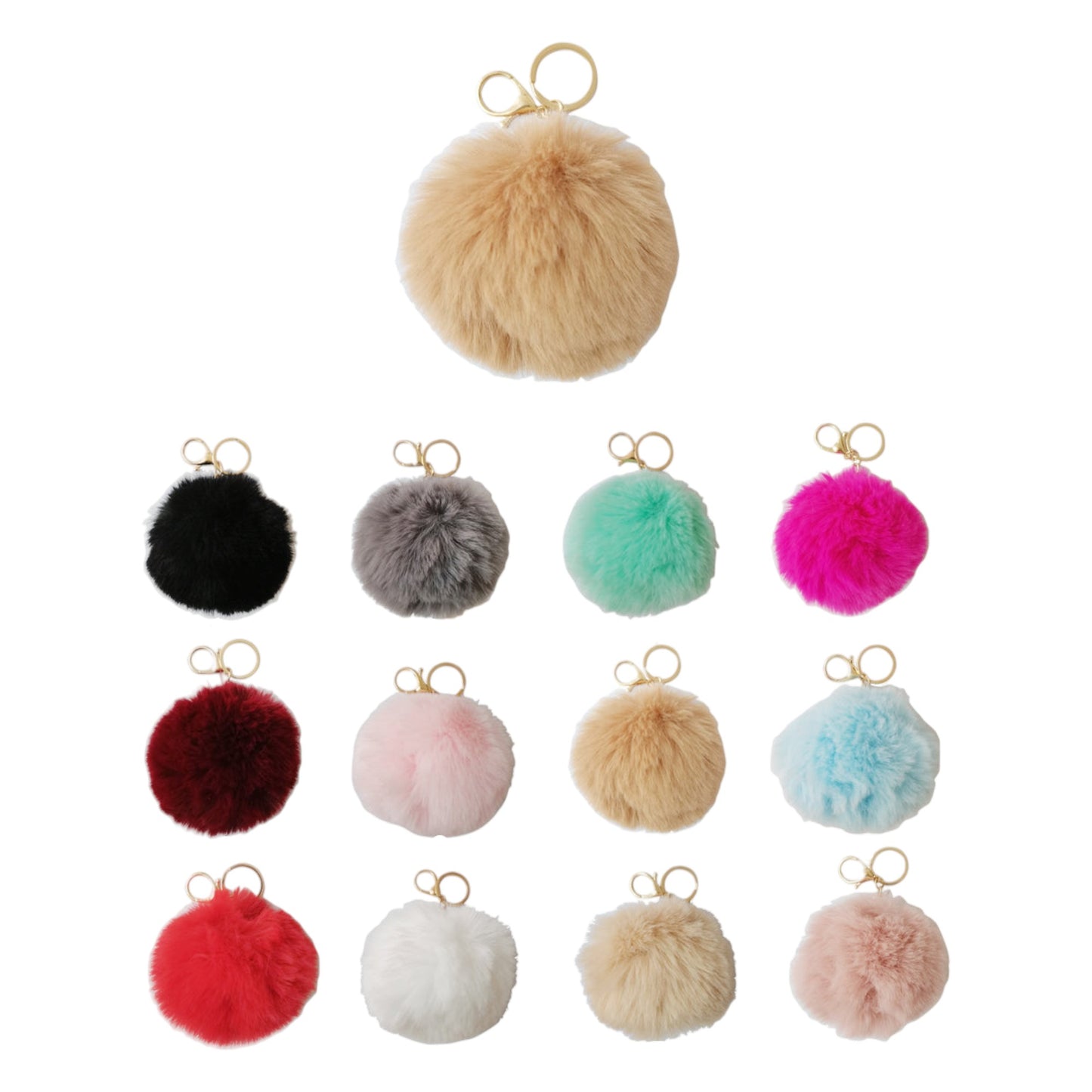POM POM KEY CHAIN KC616 (12PC)