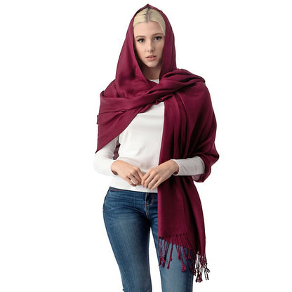 Plain Pashmina PP1028B. (12PC)