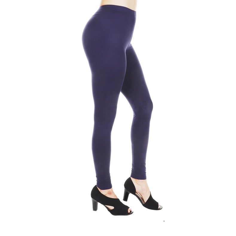 Elasticized Waistband Navy Leggings LGR3 (6PC)
