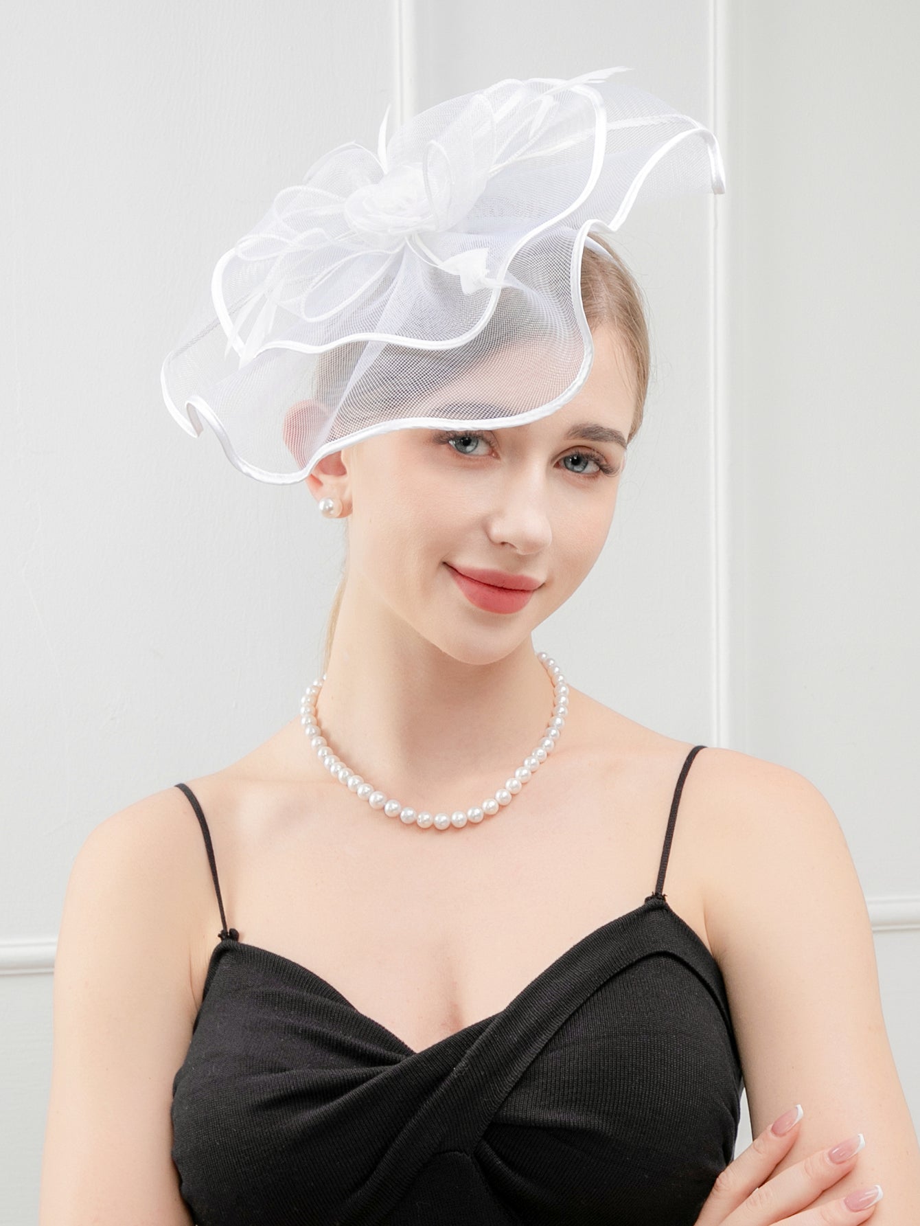 Fascinator Kentucky Derby & Tea Party Flower Feather Hat FF812.(3PC)