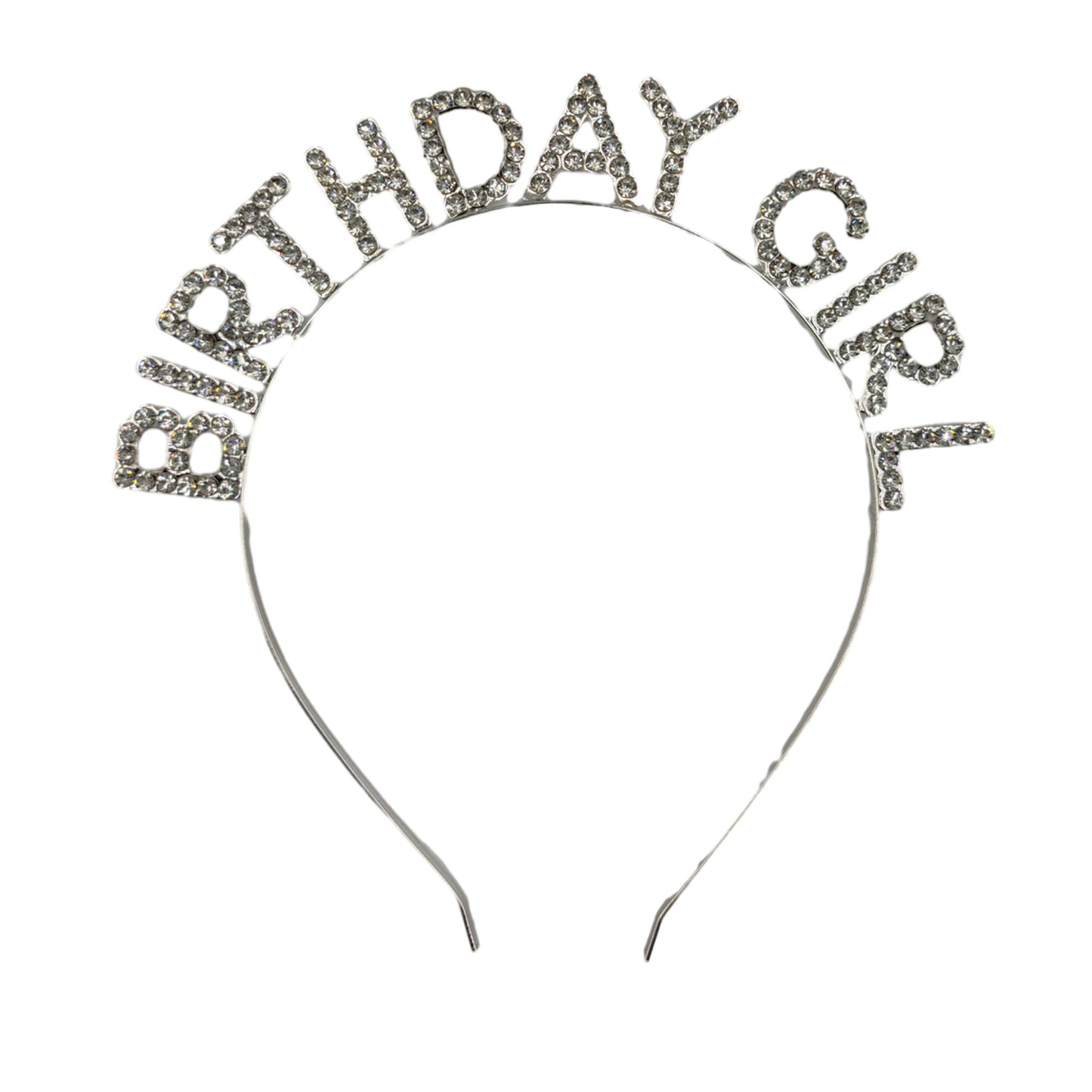 IRON ALLOY RHINESTONE BIRTHDAY GIRL HEADBAND TI3117-4(12PC)