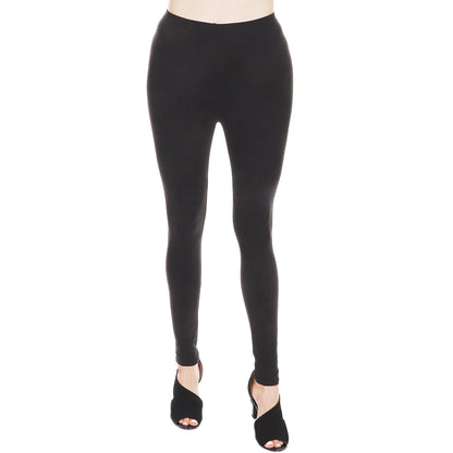 Elasticized Waistband Black Leggings LGR1 (6PC)