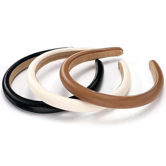Plain Leather Headband HB1207-3 (12PC)
