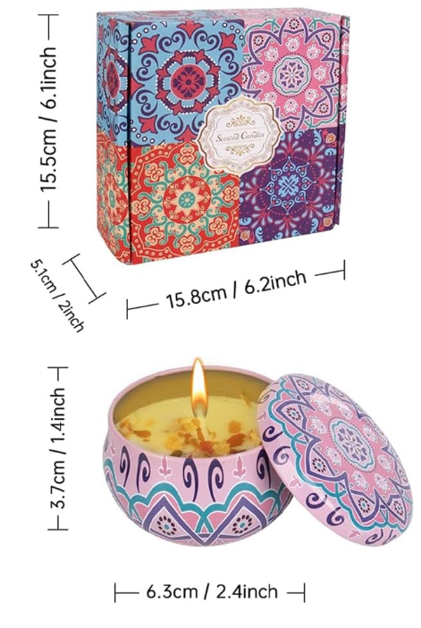 Bohemia 4pcs Fragrance Scented Candle AC5113-2 (3Pack)