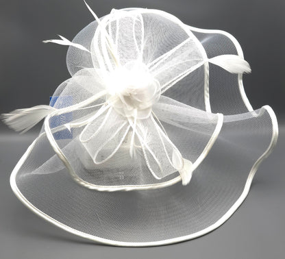 Fascinator Kentucky Derby & Tea Party Flower Feather Hat FF812.(3PC)