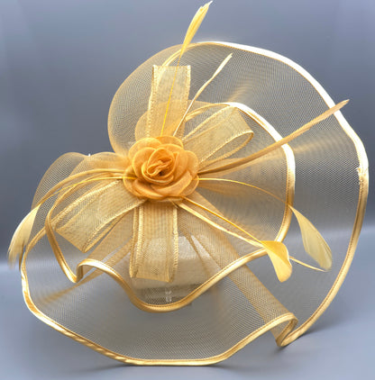 Fascinator Kentucky Derby & Tea Party Flower Feather Hat FF812.(3PC)