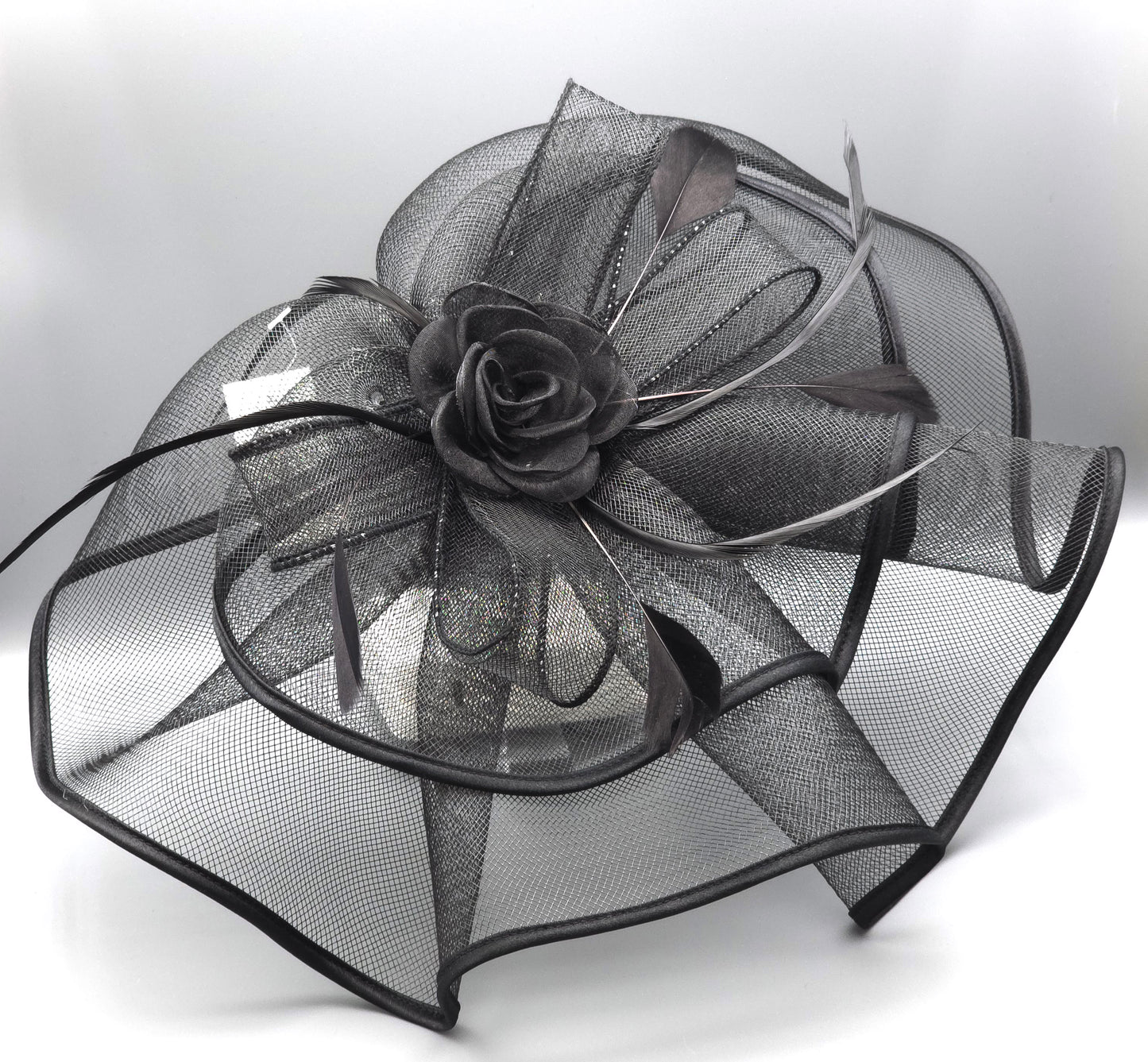 Fascinator Kentucky Derby & Tea Party Flower Feather Hat FF812.(3PC)