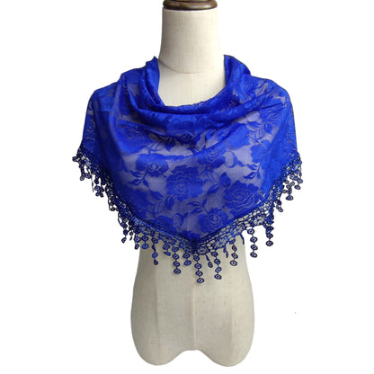 Rose Pattern Lace Scarves SS629 (12pcs)