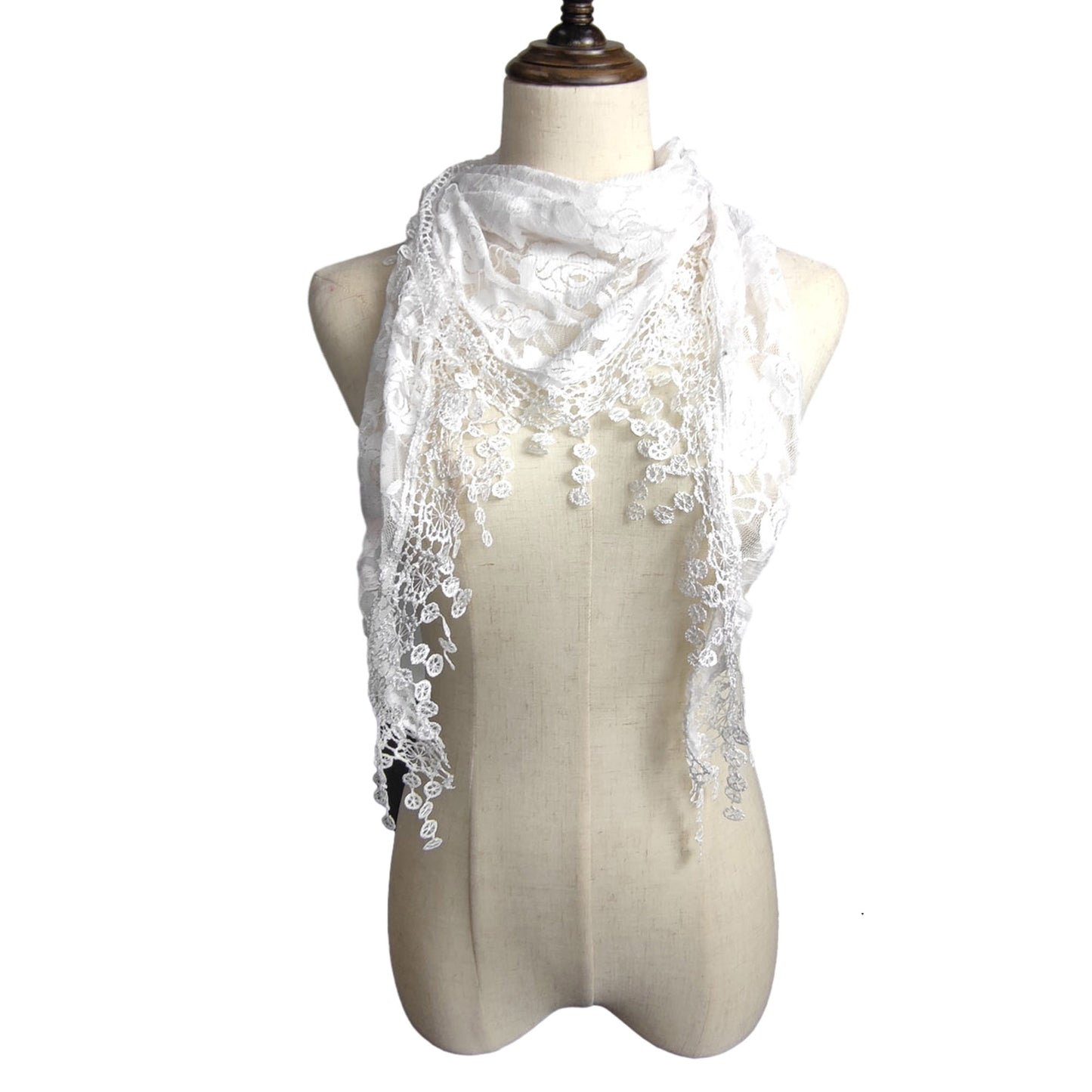 Rose Pattern Lace Scarves SS629 (12pcs)