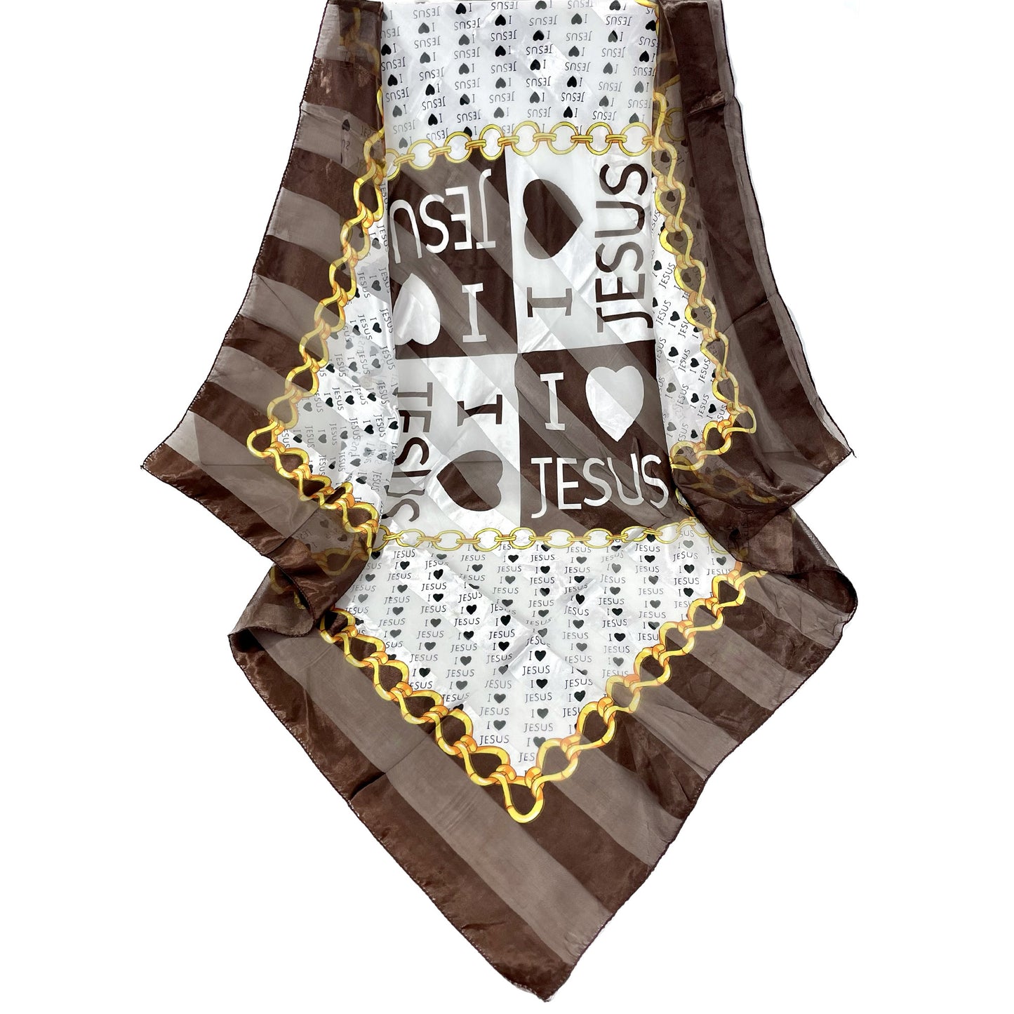 Silky Scarf I Love Jesus ST3720-1 (12PC)