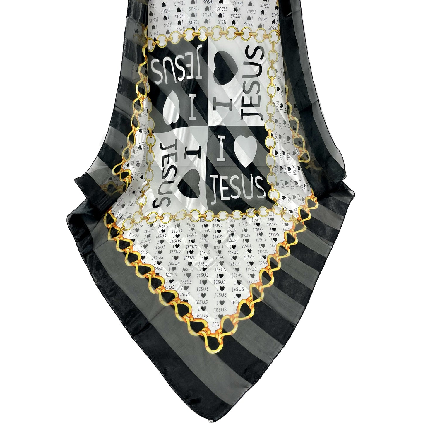 Silky Scarf I Love Jesus ST3720-1 (12PC)