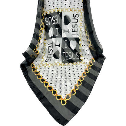 Silky Scarf I Love Jesus ST3720-1 (12PC)