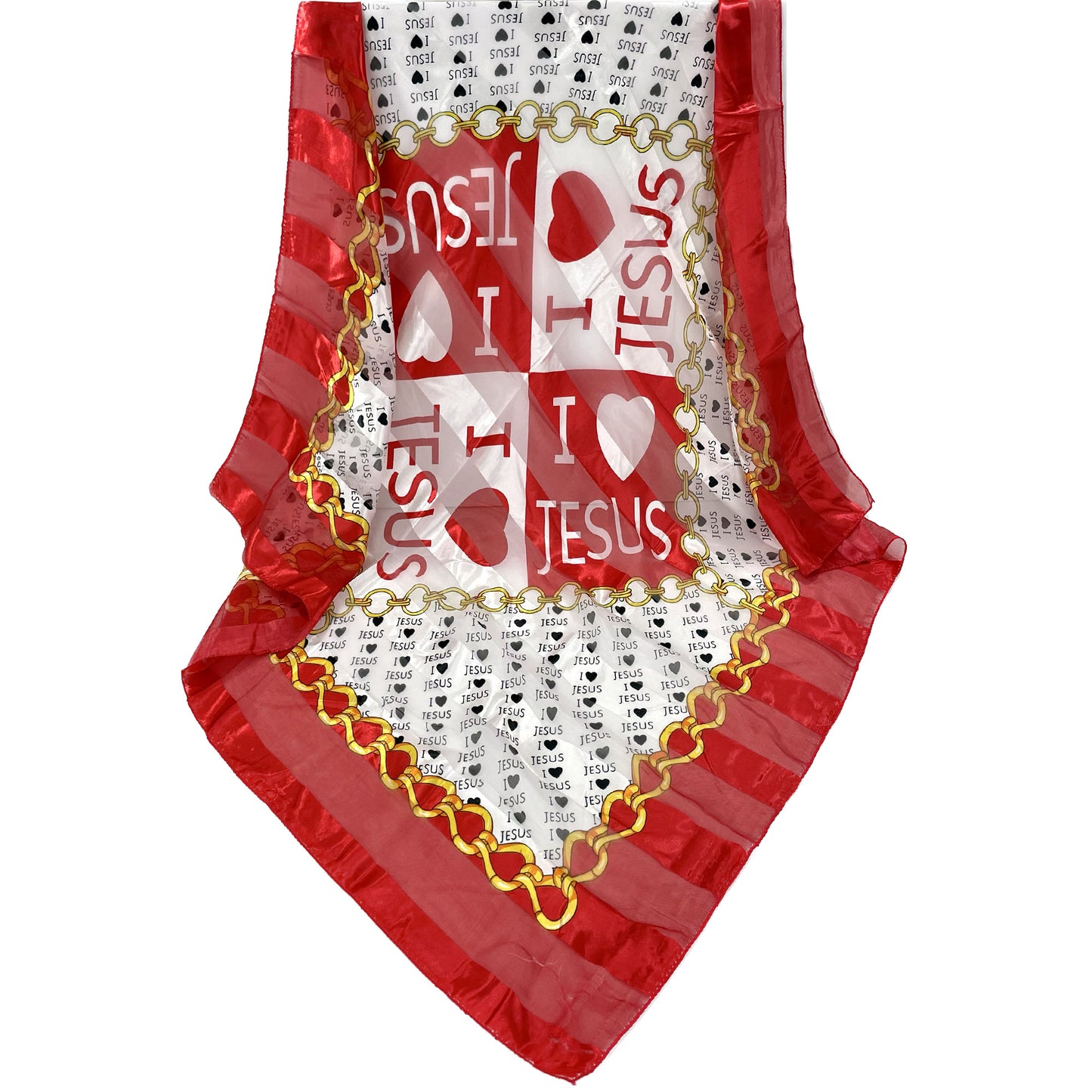 Silky Scarf I Love Jesus ST3720-1 (12PC)