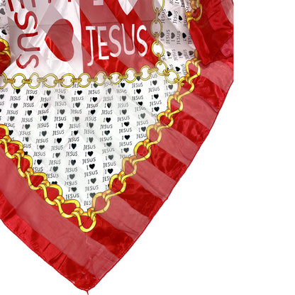 Silky Scarf I Love Jesus ST3720-1 (12PC)