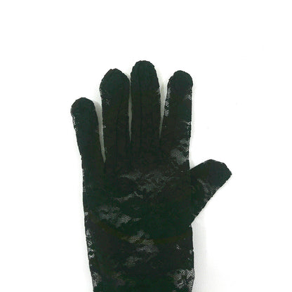 Flower Lace Long Gloves FG388-8BL (6pc)
