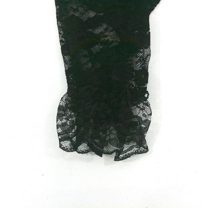 Flower Lace Long Gloves FG388-8BL (6pc)