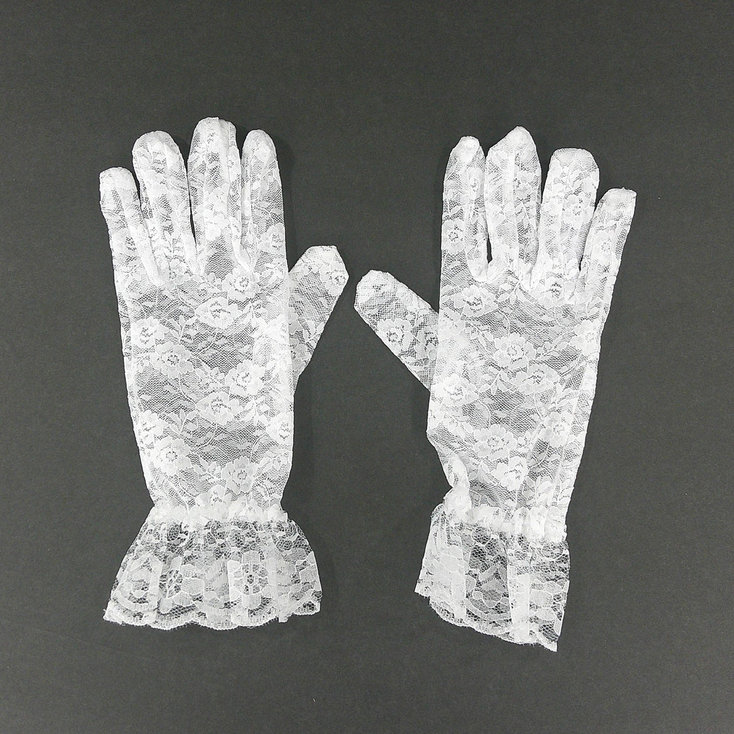 Flower Lace Gloves FG388-2BL (12pc)