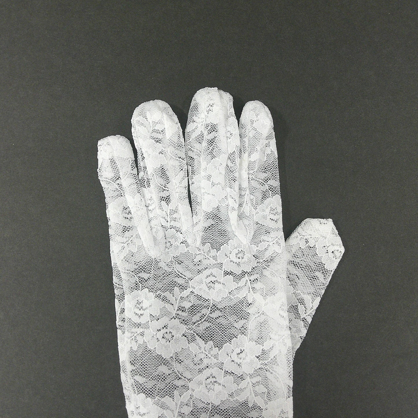 Flower Lace Long Gloves FG388-8BL (6pc)