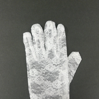Flower Lace Long Gloves FG388-8BL (6pc)