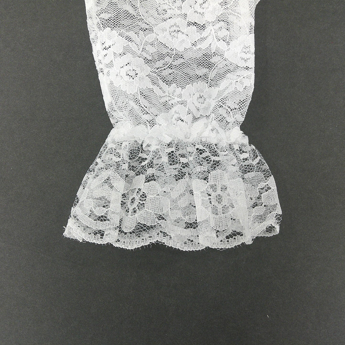 Flower Lace Long Gloves FG388-8BL (6pc)