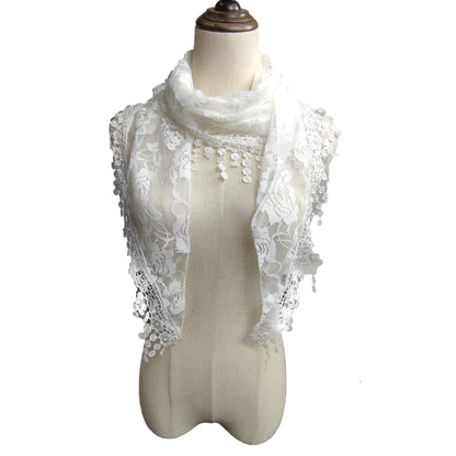 Rose Pattern Lace Scarves SS629 (12pcs)