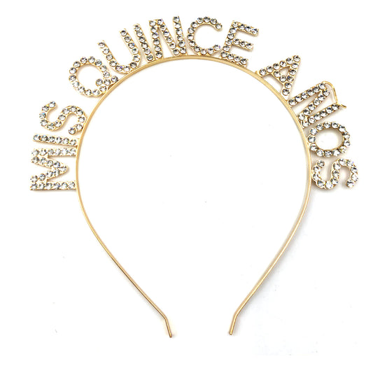 Iron Alloy Rhinestone Mis Quince Anos Headband HB3117-7. (12PC)