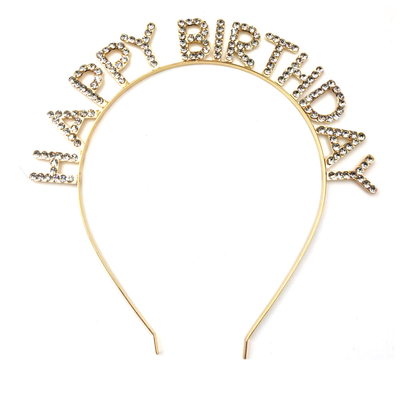 Iron Alloy Rhinestone Happy Birthday Head Band HB101 (12PC)