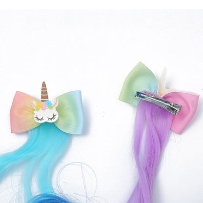 Ombre Wig Unicorn Ribbon Hair Decoration BR21015-23 (12PC)