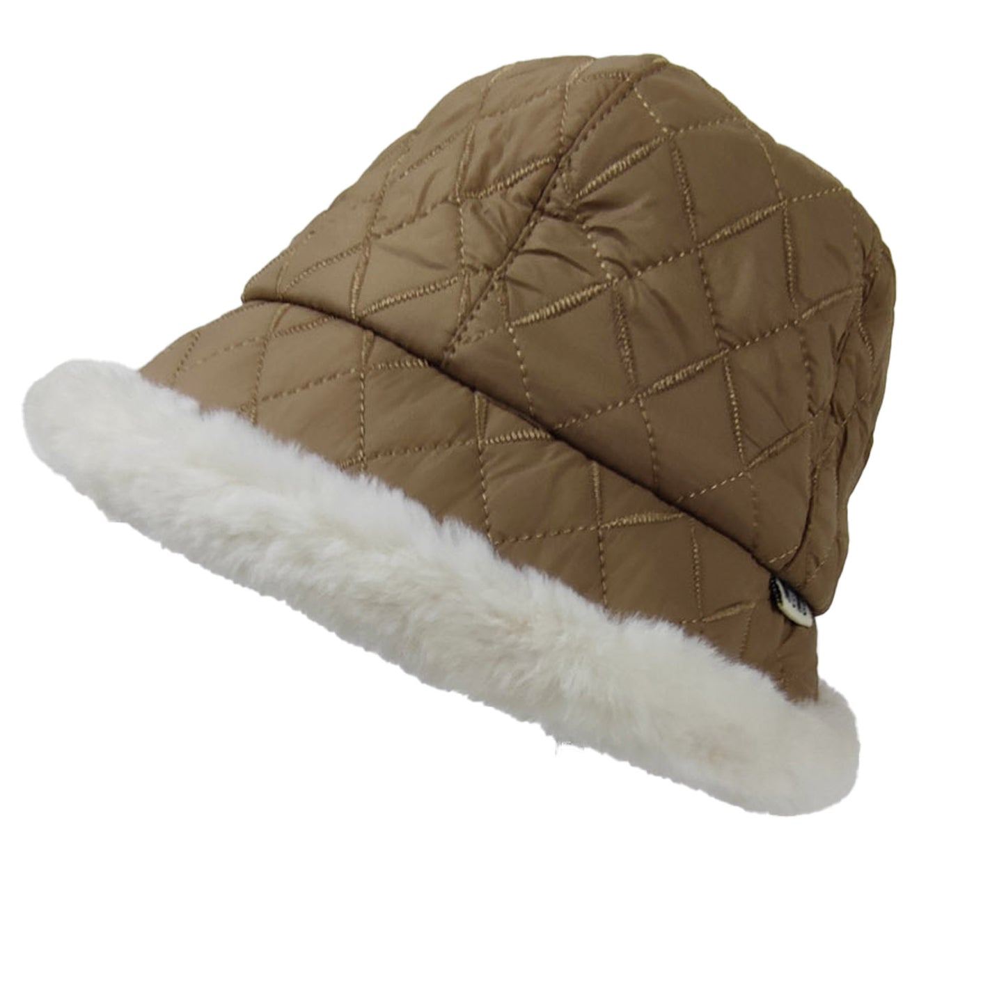 Women's Fur Quilted Bucket Hat HT3104-6 (4PC)