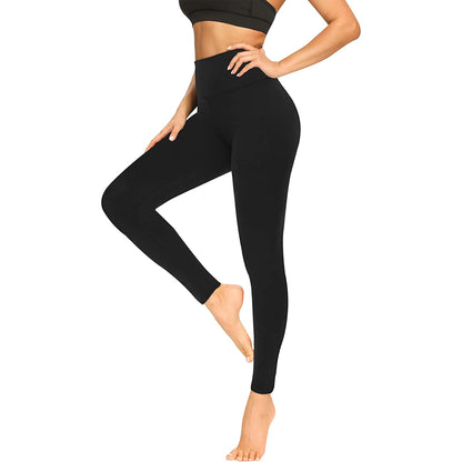 Elasticized Waistband Black Leggings LGR1 (6PC)