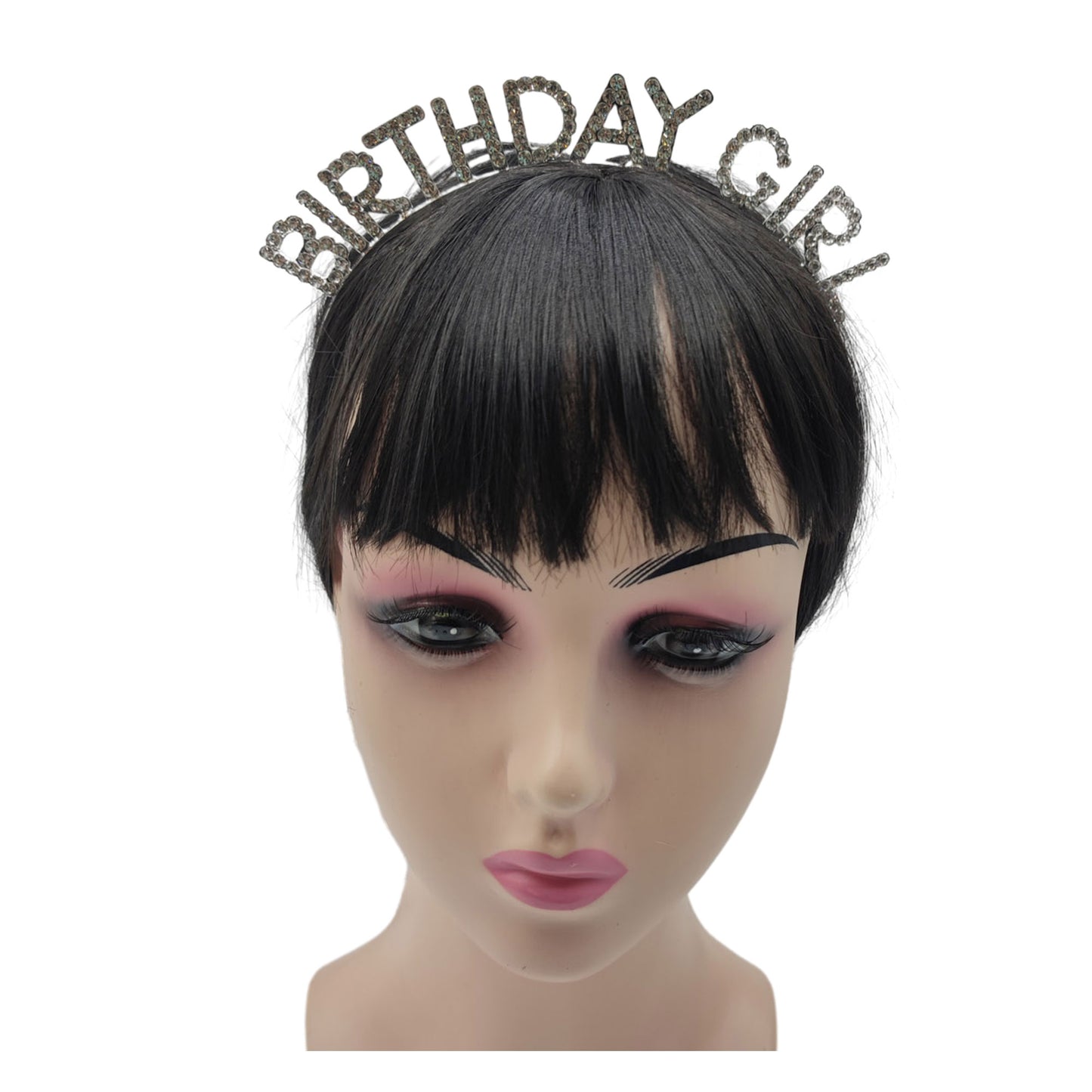 IRON ALLOY RHINESTONE BIRTHDAY GIRL HEADBAND TI3117-4(12PC)