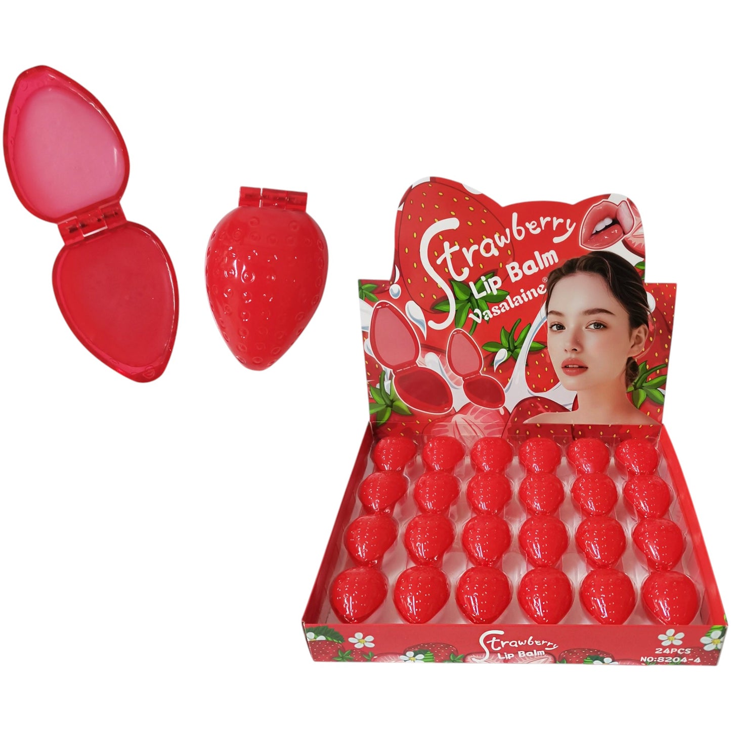 Strawberry Lip Balm 8204-4 (24PC)