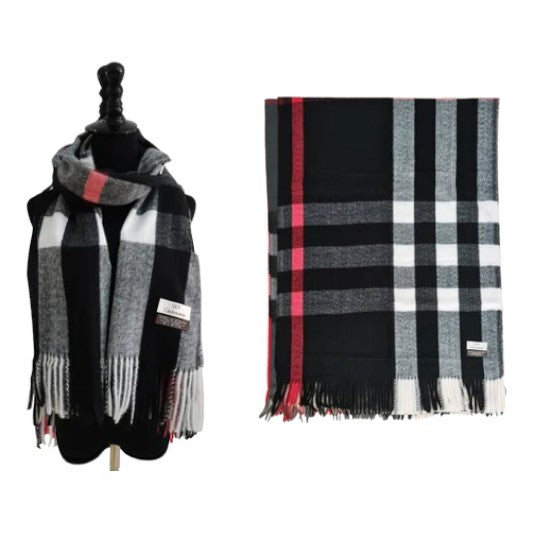 Cashmere Feel Check Pattern Scarves SCF1101 (12PC)