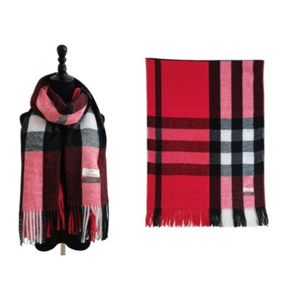 Cashmere Feel Check Pattern Scarves SCF1101 (12PC)