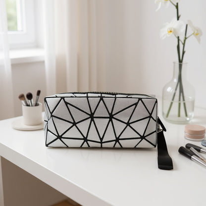 Geometric Triangle Pattern Makeup Pouch JB5526-14 (12PC)